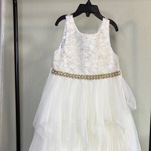 American Princess Ivory Dress with Gold Accents